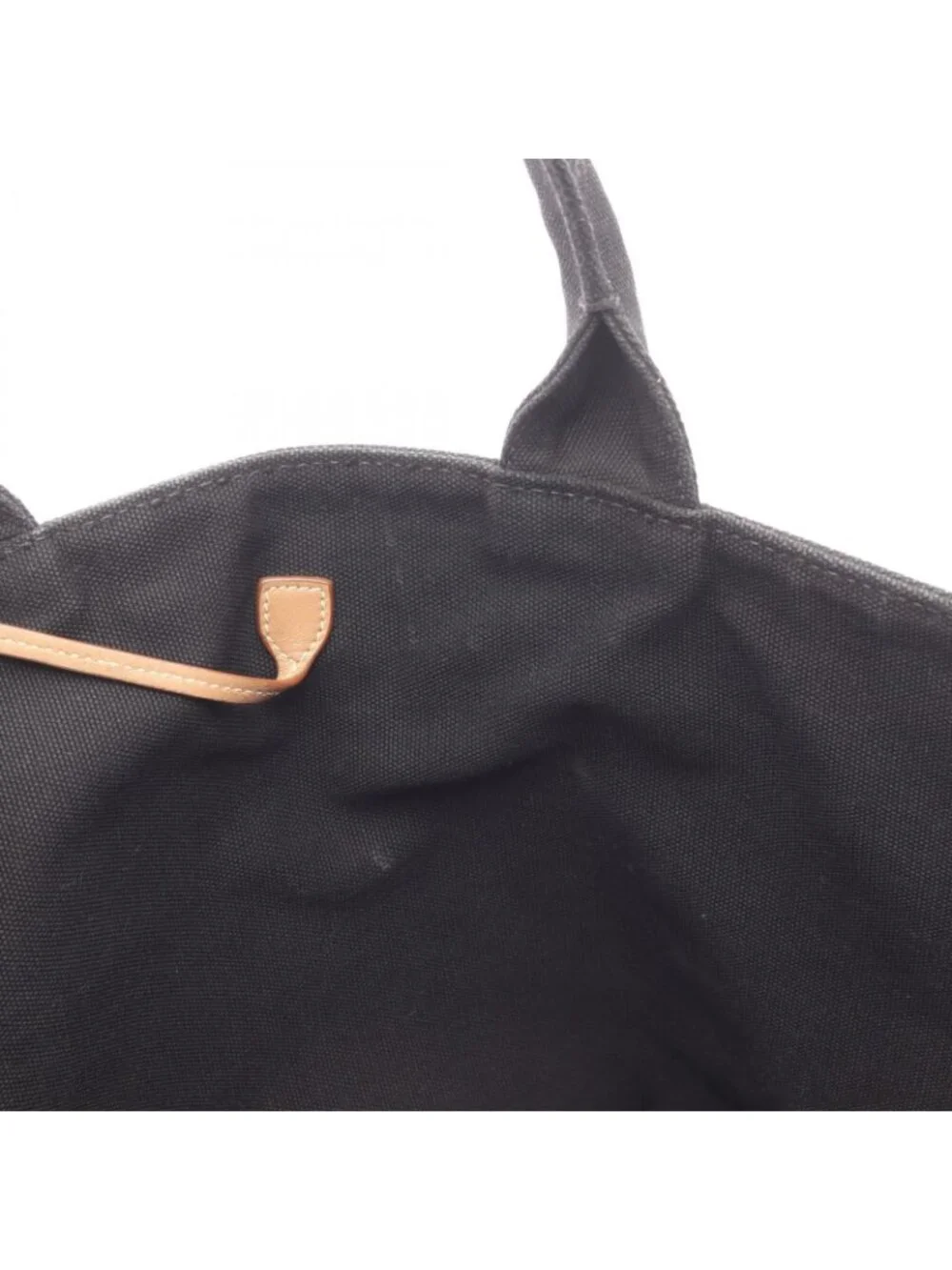Prada Lada Handbag Canapa Black Canvas Baketsushape 2-Way Tote - Picture 8 of 14